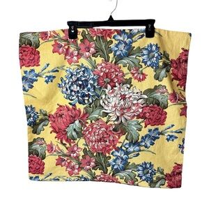 Lot of 2 Pottery Barn 24x24 Euro Pillow Covers Floral Country Cottage